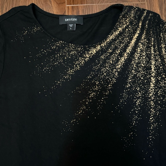 Karen Kane Scattered Shimmer Long Sleeve Tee Shirt - Picture 10 of 10